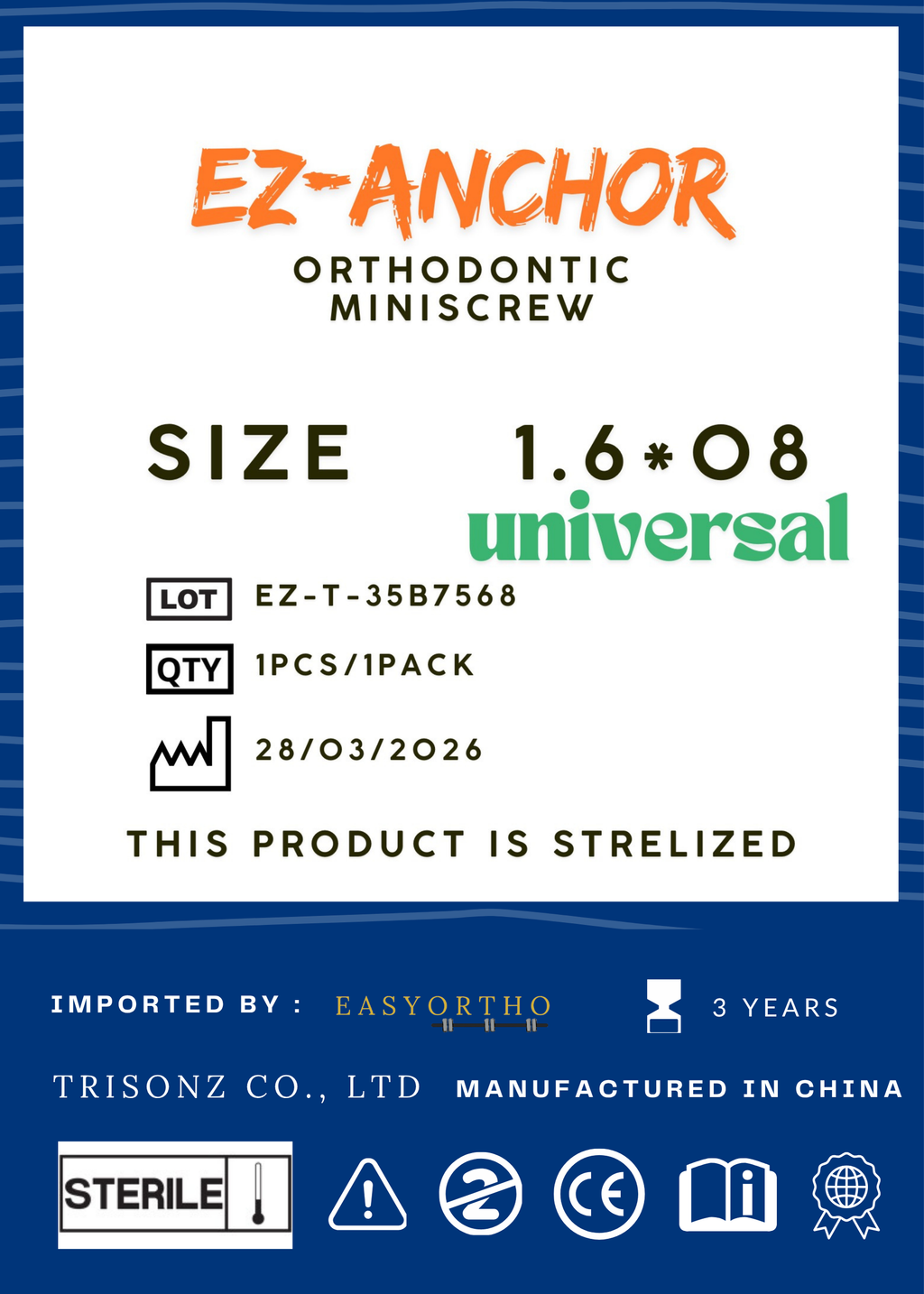 EZ Anchor miniscrew buy 5 get 1 free