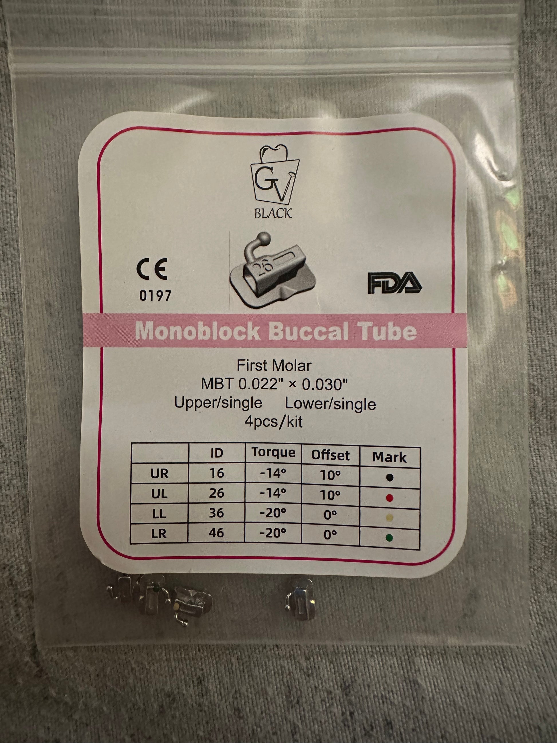 GV Black Molar Buccal Tube