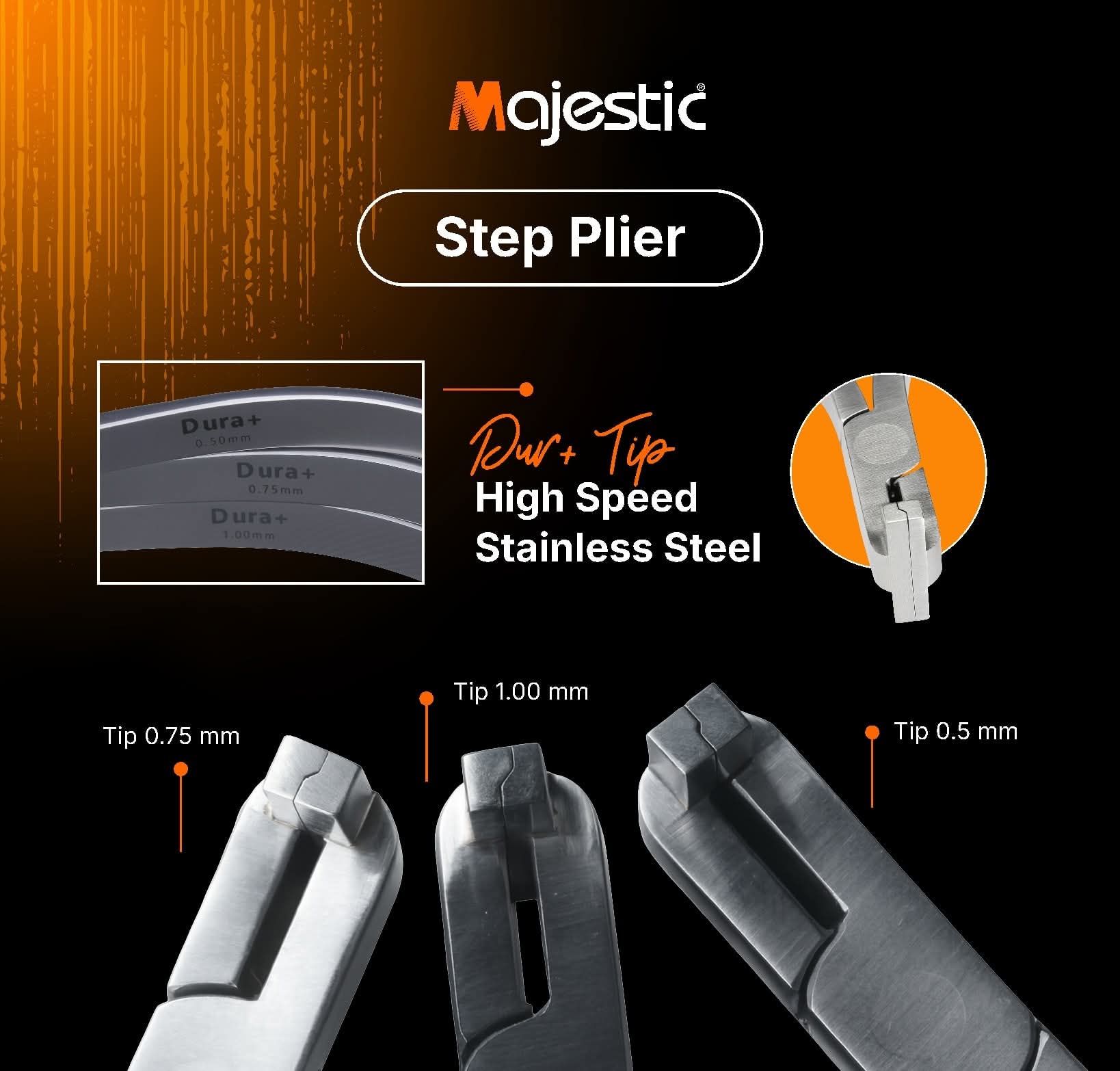 Majestic Step Plier Dura Tips 12.5 cm My Store