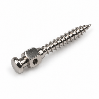 EZ Anchor orthodontic miniscrew shown diagonally on a white background