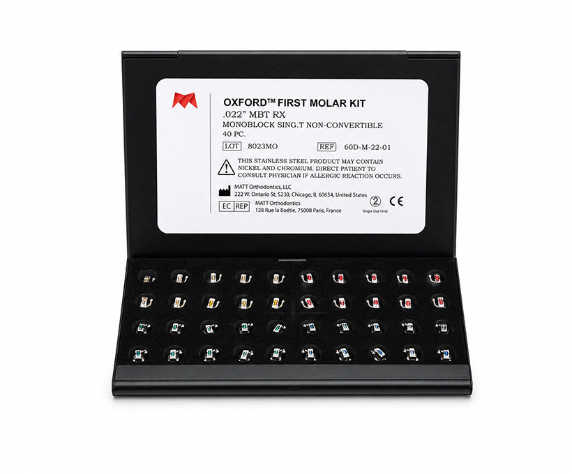 Matt  Oxford 1st Molar Single Bondable Non-Convertible Tubes MBT 022 ( 10 cases/40pieces)