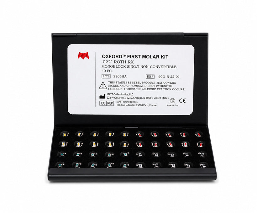 Matt  Oxford 1st Molar Single Bondable Non-Convertible Tubes MBT 022 ( 10 cases/40pieces)